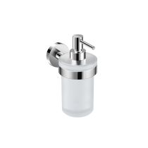 JIKA MIO STYLE Držiak s dávkovačom mydla, matné sklo, Chróm, H3832F20041001