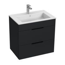 JIKA CUBE Skrinka, vr. umývadla 650x430 mm, 2 zásuvky, 640x422x607 mm, Antracit matný 352, H4536021763521