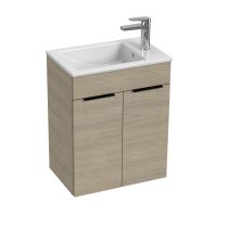 JIKA CUBE Skrinka, vr. umývadla 500x340 mm, 2 dvere, 490x327x607 mm, Jaseň, H4536411765141