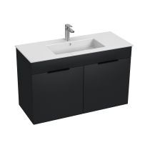 JIKA CUBE Skrinka, vr. umývadla 1000x430 mm, 2 dvere, 980x422x607 mm, Antracit matný 352, H4536511763521