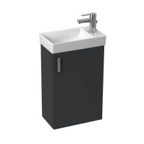 JIKA PETIT Skrinka, 1 dvere ľavé/pravé, vr. umývadlá 400x230 mm, 386x221x585 mm, Šedá 301, H45J5111753011