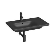 JIKA MIO-N Asymetrické umývadlo, odkladacia plocha vpravo, 750x450x150 mm, Čierna matná, H8117107161041