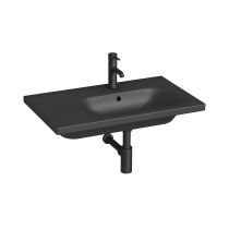 JIKA MIO-N Asymetrické umývadlo, odkladacia plocha vľavo, 750x450x150 mm, Čierna matná, H8117117161041