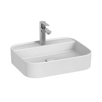 JIKA ASTRA Umývadlová misa, obdĺžniková, s armatúrnou doskou, bez prepadu, 440x400x110 mm, Biela matná 757, H8183627571111