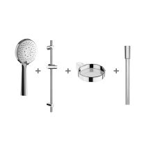 JIKA CUBITO-N Sprchová sada, ručná sprcha Ø 130 mm, 4 funkcie, sprchová tyč, mydlovnička, sprchová hadica, Chróm, H3651X00044721