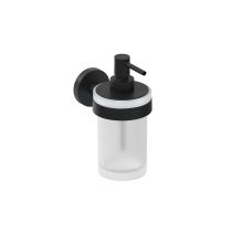 JIKA MIO STYLE Držiak s dávkovačom mydla, matné sklo, Čierna matná, H3832F27161001