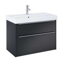 JIKA PURE Skrinka, 2 zásuvky, vr. umývadlá 800x440 mm, 800x418x540 mm, Čierna matná, H40B2344023532