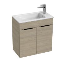 JIKA CUBE Skrinka, vr. umývadla 600x340 mm, 2 dvere, 590x327x607 mm, Jaseň, H4536311765141