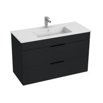 JIKA CUBE Skrinka, vr. umývadla 1000x430 mm, 2 zásuvky, 980x422x607 mm, Antracit matný 352, H4536521763521