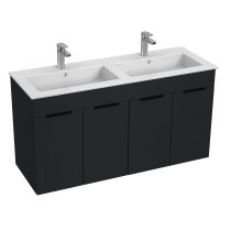 JIKA CUBE Skrinka, vr. umývadla 1200x430 mm, 4 dvere, 1160x422x607 mm, Antracit matný 352, H4536611763521