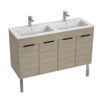 JIKA CUBE Skrinka, vr. umývadla 1200x430 mm, 4 dvere, 1160x422x607 mm, Jaseň, H4536611765141