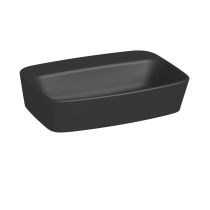 JIKA LYRA PLUS Umývadlová misa, obdĺžniková, s armatúrnou doskou, 550x400x165 mm, Čierna matná, H8183827161121