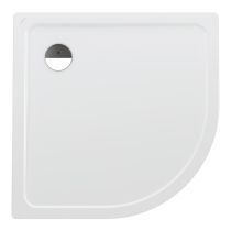 LAUFEN PLATINA Oceľová sprchová vanička štvrťkruh, rádius 550mm, 900x900x25 mm, Biela matná 757, H2150087570401