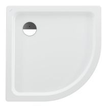 LAUFEN PLATINA Oceľová sprchová vanička štvrťkruh, rádius 550mm, 900x900x65 mm, Biela matná 757, H2150187570401