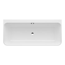 LAUFEN LINDEN Vaňa, ku stene (D - tvar), vrátane sady podpier a nôh, materiál Marbond, 1800x800x620 mm, H2209470000001