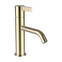 LAUFEN Kartell LAUFEN Umývadlová páková batéria, pevný výtok 135 mm, prietok 5,3 l/min bez automatického výpustu, PVD Zlatá lesklá 001, H3113310011201