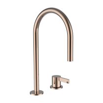 LAUFEN Kartell LAUFEN Umývadlová dvojotvorová stojančeková batéria, otočný výtok 166 mm, prietok 5,3 l/min, bez automatického výpustu, PVD Zlatoružová 082, H3113320822201