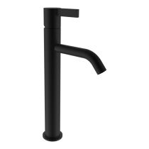 LAUFEN Kartell LAUFEN Umývadlová páková batéria, pevný výtok 125mm, prietok 5,3 l/min, bez automatického výpustu, PVD Titán čierný matný 081, H3113380811201