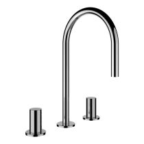 LAUFEN Kartell LAUFEN Umývadlová 3 - otvorová batéria, otočné ramienko 16,5 cm, prietok 5,7 l/min, bez automatickej výpusti, Chróm 004, H3123330042201