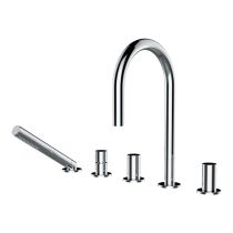 LAUFEN Kartell LAUFEN Vaňová päťotvorová batéria, ramienko 17,3 cm, Chróm 004, H3223350042821