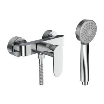 LAUFEN NEJA Sprchová nástenná páková batéria,
, s ručnou sprchou 80 mm, 1 funkcia a syntetickou sprchovou hadicou 1600 mm, Chróm 004, H3315170041311