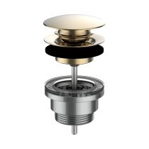 LAUFEN  Umývadlový výpust, Click-clack, 63x63 mm, farba PVD zlatá lesklá, H3709890011041