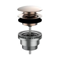 LAUFEN  Umývadlový výpust, Click-clack, 63x63 mm, farba PVD zlatoružová, H3709890821041