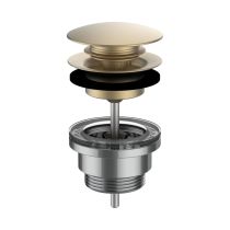 LAUFEN  Umývadlový výpust, Click-clack, 63x63 mm, farba PVD svetlozlatá matná, H3709890831041