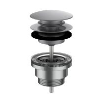 LAUFEN  Umývadlový výpust, Click-clack, 63x63 mm, farba Kartáčovaná nerezová oceľ, H3709890901041