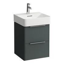 LAUFEN BASE Skrinka pod umývadlo, 2 zásuvky, pre umývadlo H815281, 435x390x530 mm, Šedá traffic 266, H4021321102661