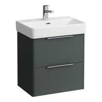 LAUFEN BASE Skrinka pod umývadlo, 2 zásuvky, pre umývadlo H818958 (compact), 520x360x530 mm, Šedá traffic 266, H4021521102661