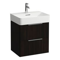 LAUFEN BASE Skrinka pod umývadlo, 2 zásuvky, pre umývadlo H810282, 530x390x530 mm, Tmavohnedý brest 263, H4021921102631