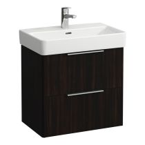 LAUFEN BASE Skrinka pod umývadlo, 2 zásuvky, pre umývadlo H818959 (compact), 570x360x530 mm, Tmavohnedý brest 263, H4022121102631
