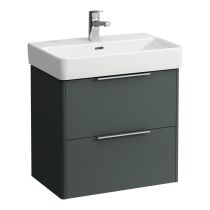LAUFEN BASE Skrinka pod umývadlo, 2 zásuvky, pre umývadlo H818959 (compact), 570x360x530 mm, Šedá traffic 266, H4022121102661