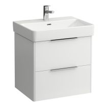 LAUFEN BASE Skrinka pod umývadlo, 2 zásuvky, pre umývadlo H810963, 570x440x530 mm, Biela lesklá 261, H4022321102611