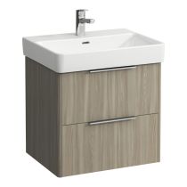 LAUFEN BASE Skrinka pod umývadlo, 2 zásuvky, pre umývadlo H810963, 570x440x530 mm, Bledý brest 262, H4022321102621