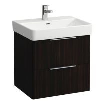 LAUFEN BASE Skrinka pod umývadlo, 2 zásuvky, pre umývadlo H810963, 570x440x530 mm, Tmavohnedý brest 263, H4022321102631