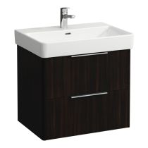 LAUFEN BASE Skrinka pod umývadlo, 2 zásuvky, pre umývadlo H810964, 615x440x530 mm, Tmavohnedý brest 263, H4022921102631