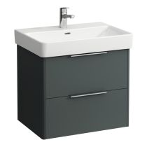 LAUFEN BASE Skrinka pod umývadlo, 2 zásuvky, pre umývadlo H810964, 615x440x530 mm, Šedá traffic 266, H4022921102661