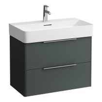 LAUFEN BASE Skrinka pod umývadlo, 2 zásuvky, pre umývadlo H810285, 735x390x530 mm, Šedá traffic 266, H4023521102661