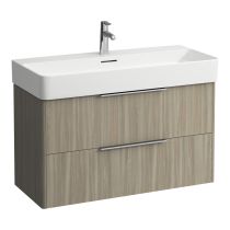 LAUFEN BASE Skrinka pod umývadlo, 2 zásuvky, pre umývadlo H810287, 930x390x530 mm, Bledý brest 262, H4024121102621