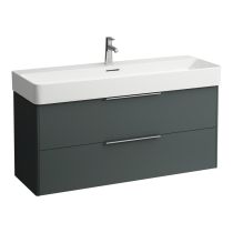 LAUFEN BASE Skrinka pod umývadlo, 2 zásuvky, pre umývadlo H810289, 1180x390x530 mm, Šedá traffic 266, H4024721102661