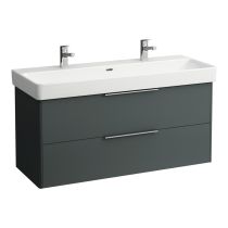 LAUFEN BASE Skrinka pod umývadlo, 2 zásuvky, pre umývadlo H814965, 1160x440x530 mm, Šedá traffic 266, H4024921102661