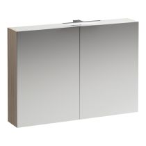 LAUFEN BASE Zrkadlová skrinka s osvetlením, el. zástrčkou EU IP44, 1000x185x700 mm, Bledý brest 262, H4028521102621