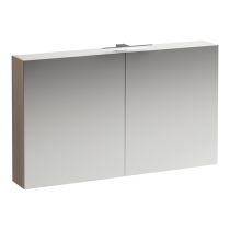 LAUFEN BASE Zrkadlová skrinka s osvetlením, el. zástrčkou EU IP44, 1200x185x700 mm, Bledý brest 262, H4029021102621
