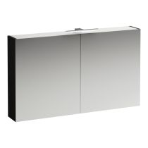 LAUFEN BASE Zrkadlová skrinka s osvetlením, el. zástrčkou EU IP44, 1200x185x700 mm, Tmavohnedý brest 263, H4029021102631