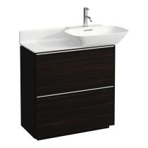 LAUFEN BASE Skrinka pod umývadlo, s 2 zásuvkami, pre umývadlá 813301, 813302, 770x350x770 mm, Tmavohnedý brest 263, H4030021102631