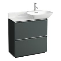 LAUFEN BASE Skrinka pod umývadlo, s 2 zásuvkami, pre umývadlá 813301, 813302, 770x350x770 mm, Šedá traffic 266, H4030021102661