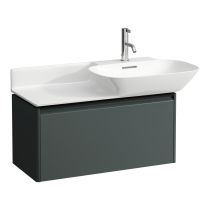 LAUFEN BASE Skrinka pod umývadlo, s 1 zásuvkou, pre umývadlá 813301, 813302, s držiakom z tmavého hliníka, 770x350x360 mm, Šedá traffic 266, H4030031102661
