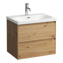 LAUFEN LANI Skrinka pod umývadlo, s 2 zásuvkami, pre umývadlo H810084, 635x450x515 mm, Divoký dub 267, H4035421122671